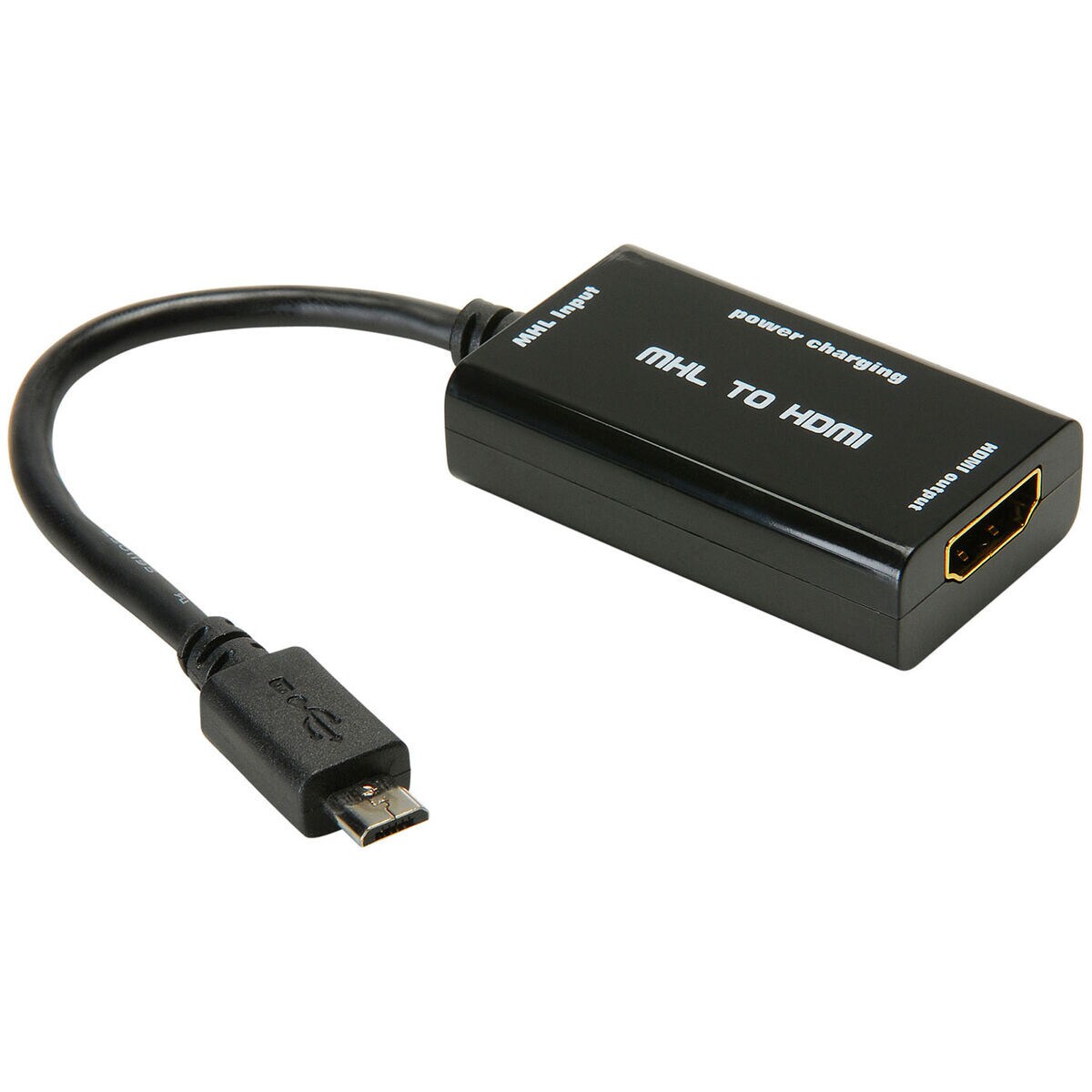 Parts Express MHL Adapter USB Micro B to HDMI with Power/Charging Input